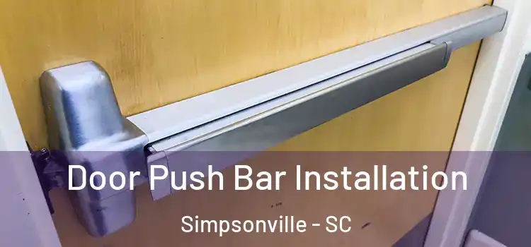  Door Push Bar Installation Simpsonville - SC
